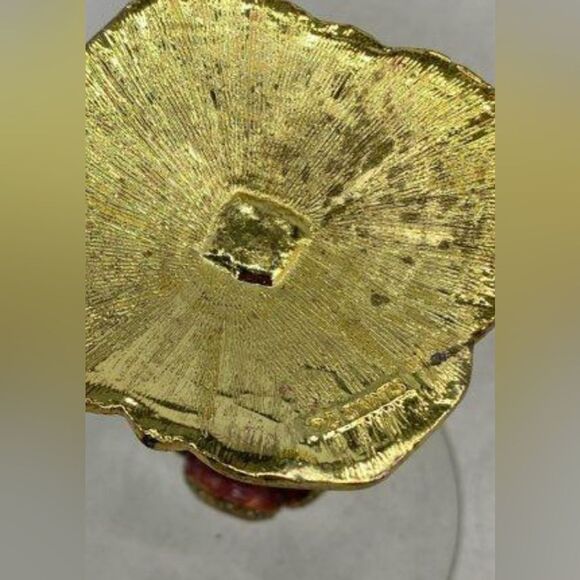 Saint Jeweled Martini Glass with Swarovski Crystals & Enamel Flower Stem - Picture 10 of 10